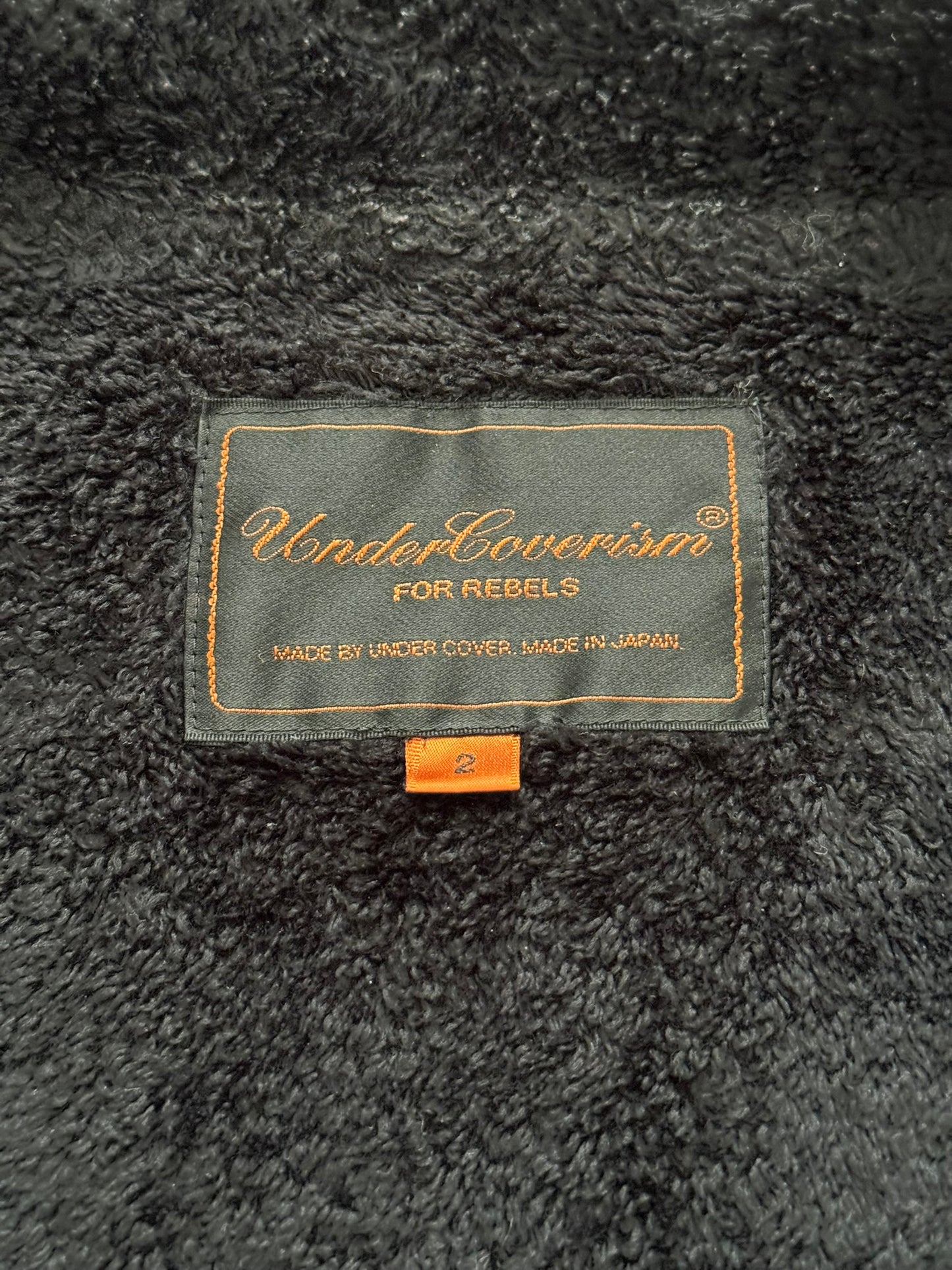 AW05 Undercover "Arts & Crafts" Black Corduroy Sherpa Jacket