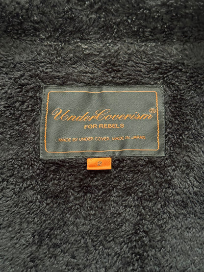 AW05 Undercover "Arts & Crafts" Black Corduroy Sherpa Jacket