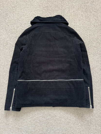 AW05 Undercover "Arts & Crafts" Black Corduroy Sherpa Jacket