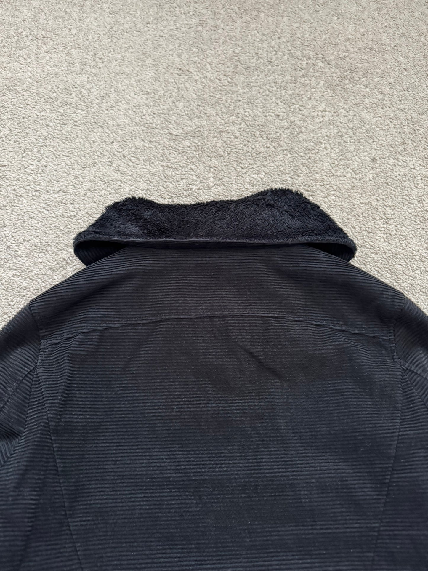 AW05 Undercover "Arts & Crafts" Black Corduroy Sherpa Jacket