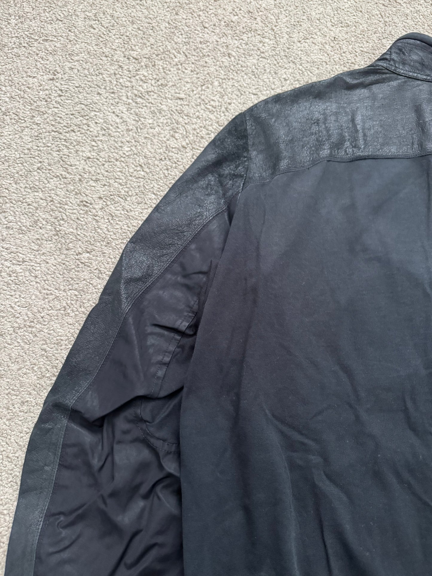 SS08 Rick Owens "Creatch" Hybrid Intarsia Leather Jacket