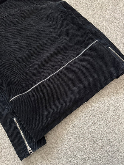 AW05 Undercover "Arts & Crafts" Black Corduroy Sherpa Jacket
