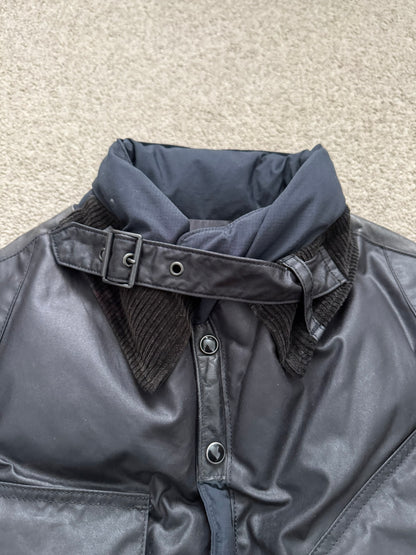 Mihara Yasuhiro Hybrid Nylon/Leather Down Puffer Jacket