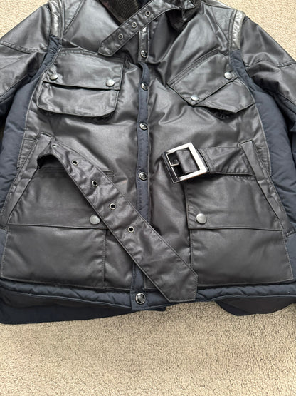 Mihara Yasuhiro Hybrid Nylon/Leather Down Puffer Jacket