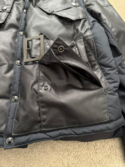 Mihara Yasuhiro Hybrid Nylon/Leather Down Puffer Jacket