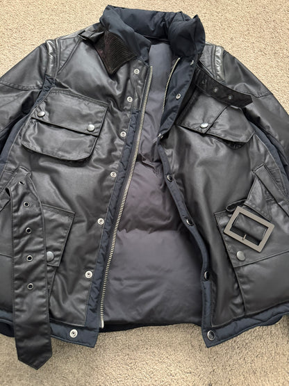 Mihara Yasuhiro Hybrid Nylon/Leather Down Puffer Jacket