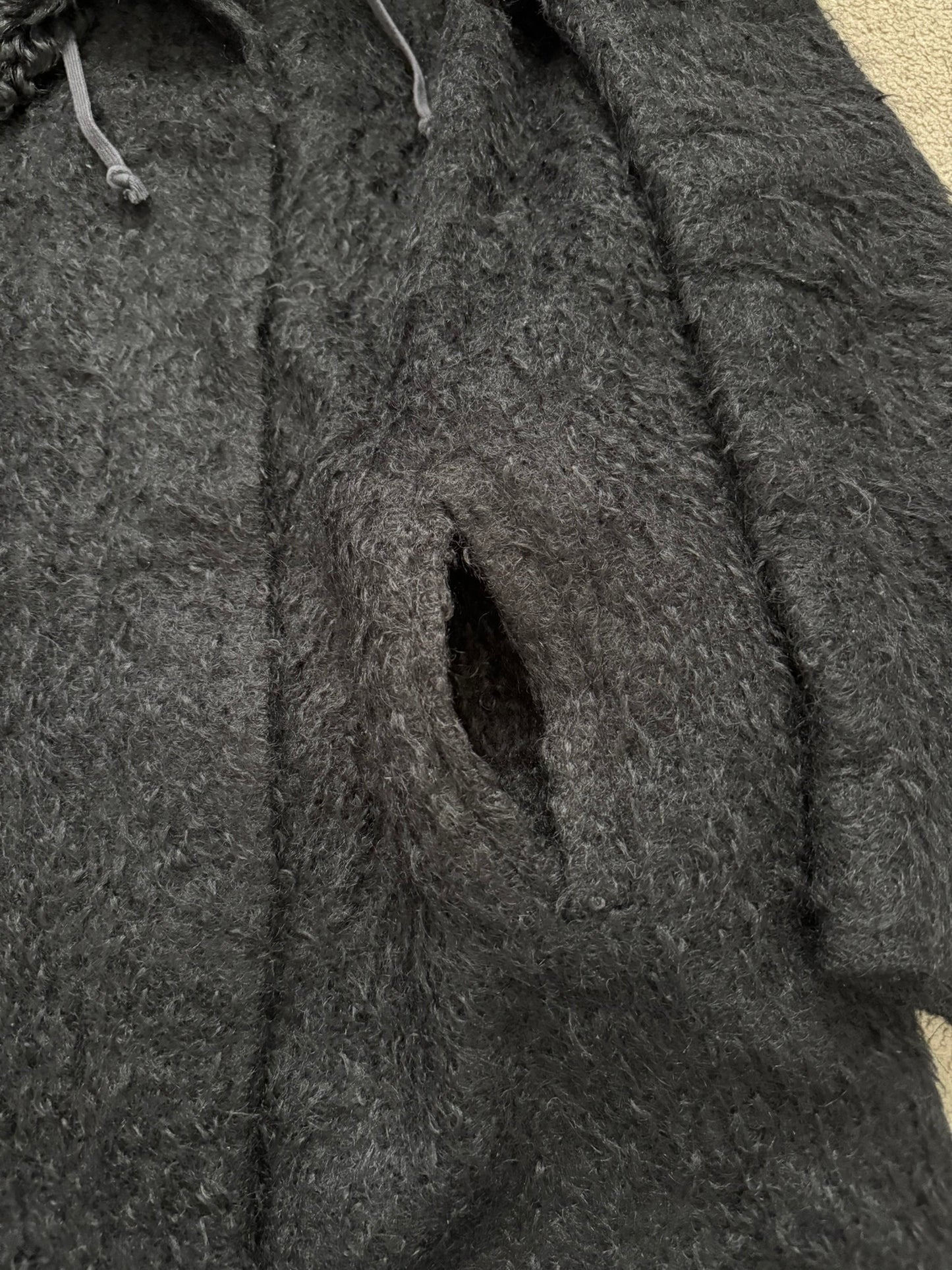 AW00 Helmut Lang Mohair Wool Long Astro Coat