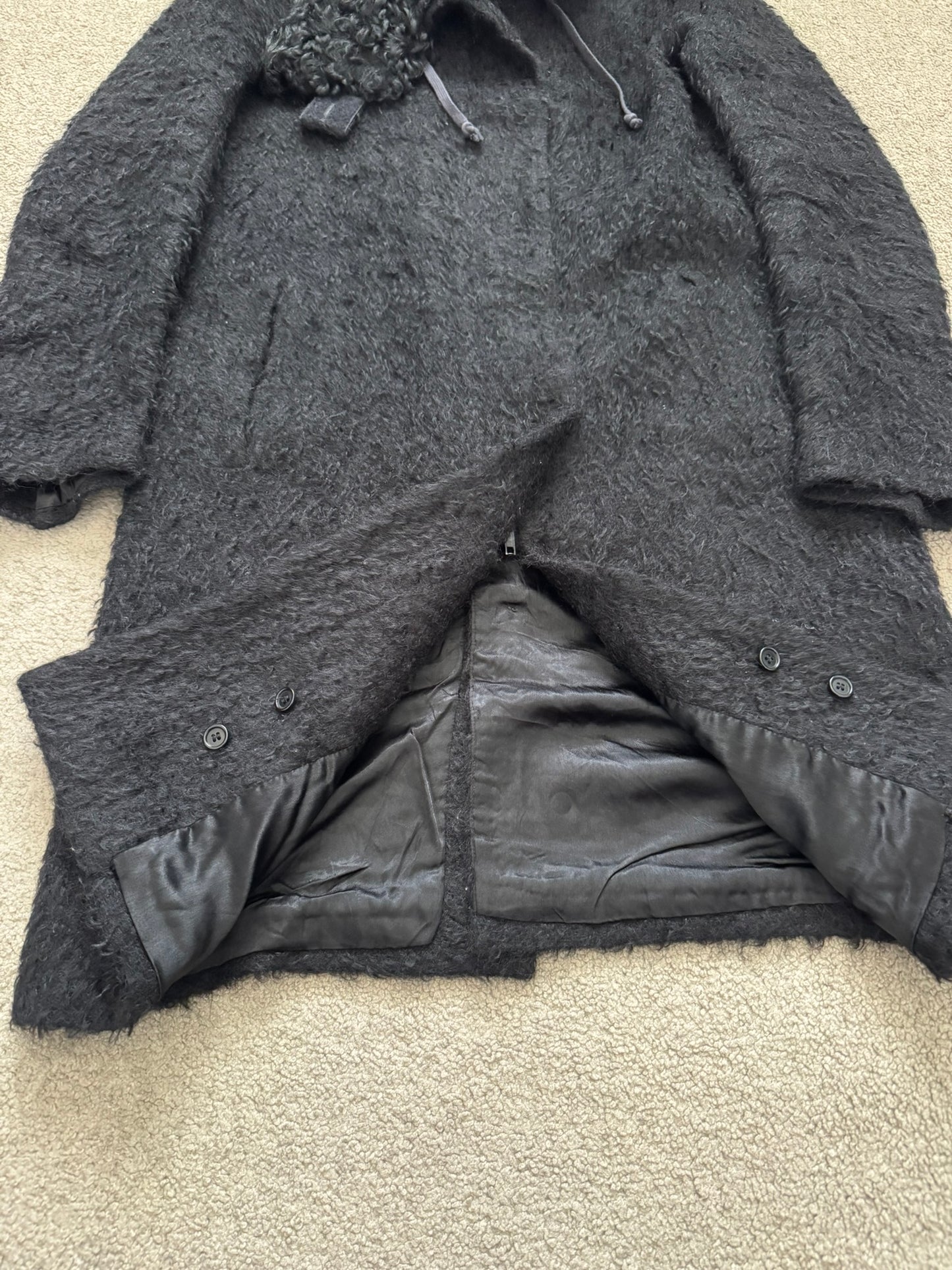 AW00 Helmut Lang Mohair Wool Long Astro Coat
