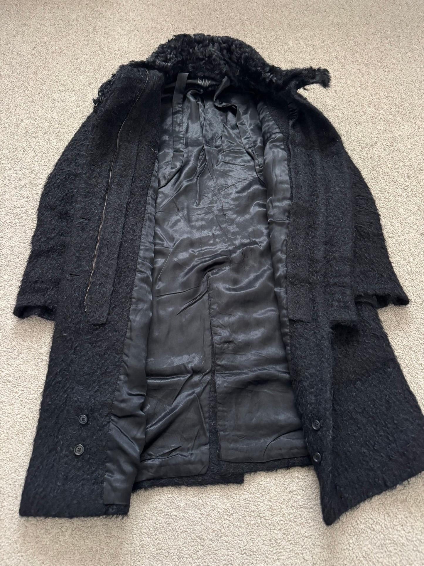 AW00 Helmut Lang Mohair Wool Long Astro Coat