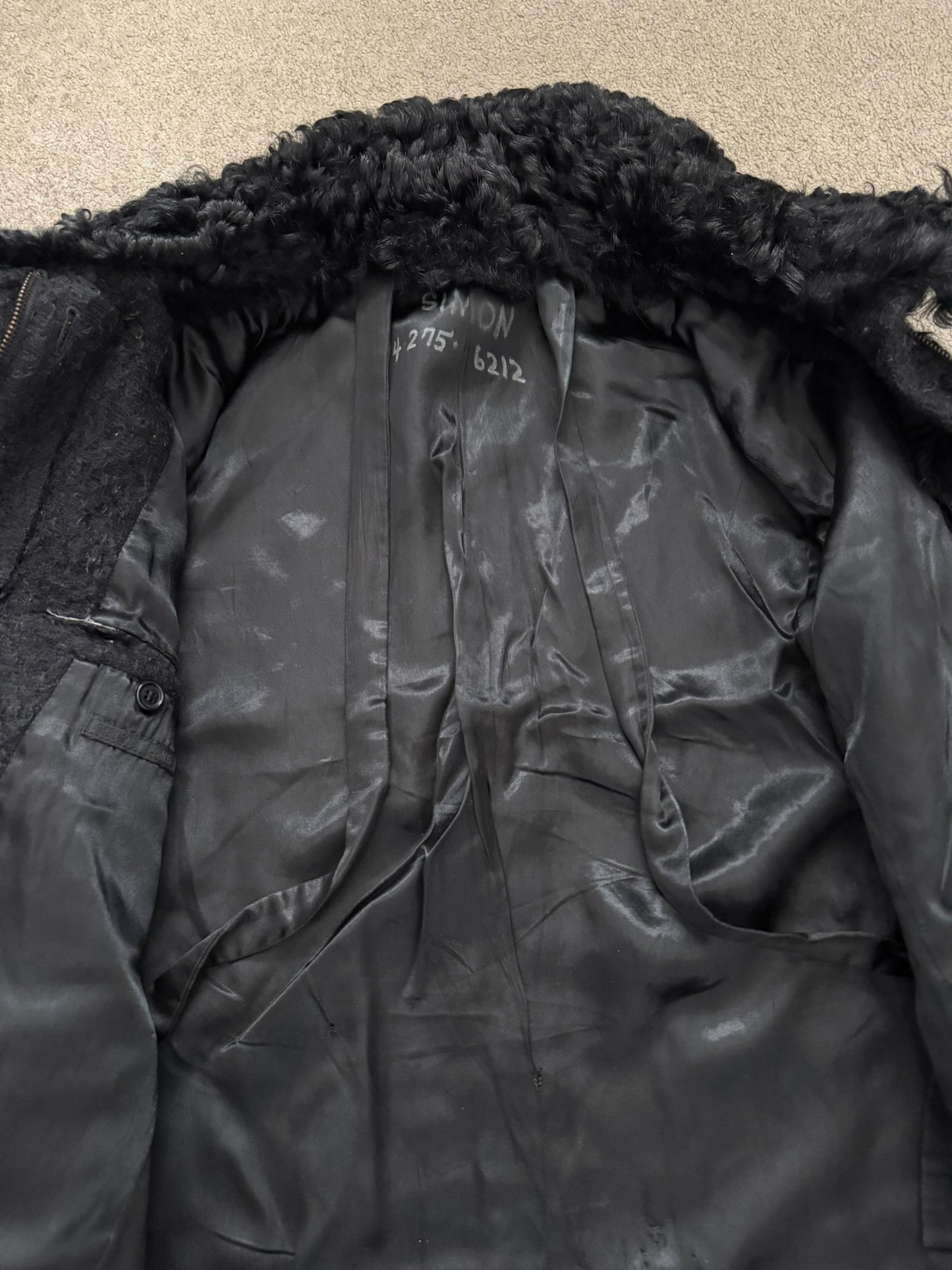 AW00 Helmut Lang Mohair Wool Long Astro Coat
