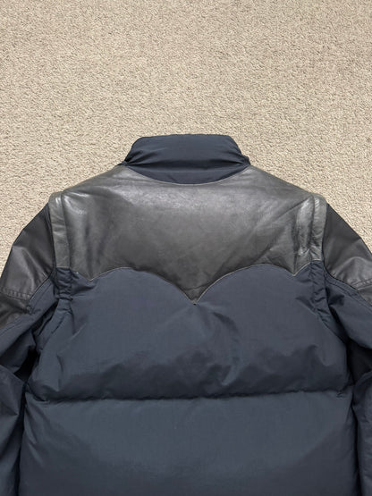 Mihara Yasuhiro Hybrid Nylon/Leather Down Puffer Jacket