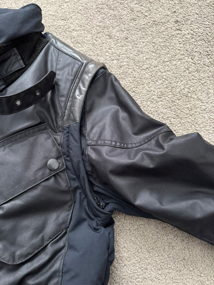 Mihara Yasuhiro Hybrid Nylon/Leather Down Puffer Jacket