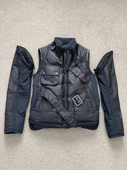 Mihara Yasuhiro Hybrid Nylon/Leather Down Puffer Jacket