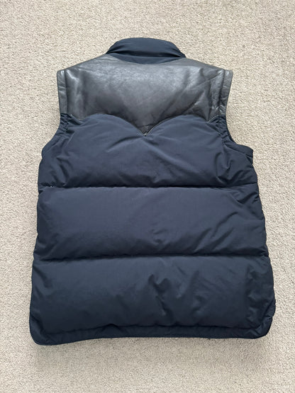 Mihara Yasuhiro Hybrid Nylon/Leather Down Puffer Jacket