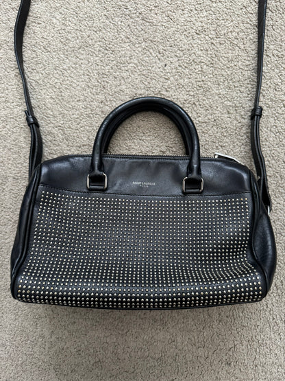 FW13 Saint Laurent by Hedi Slimane Studded Baby Duffle Leather Bag