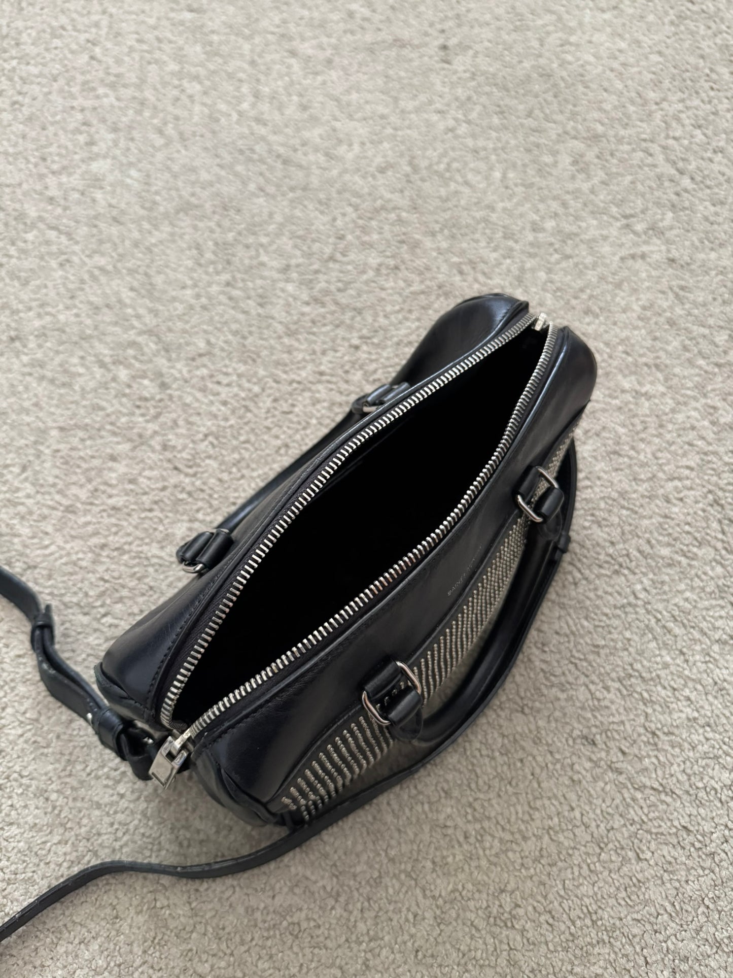 FW13 Saint Laurent by Hedi Slimane Studded Baby Duffle Leather Bag