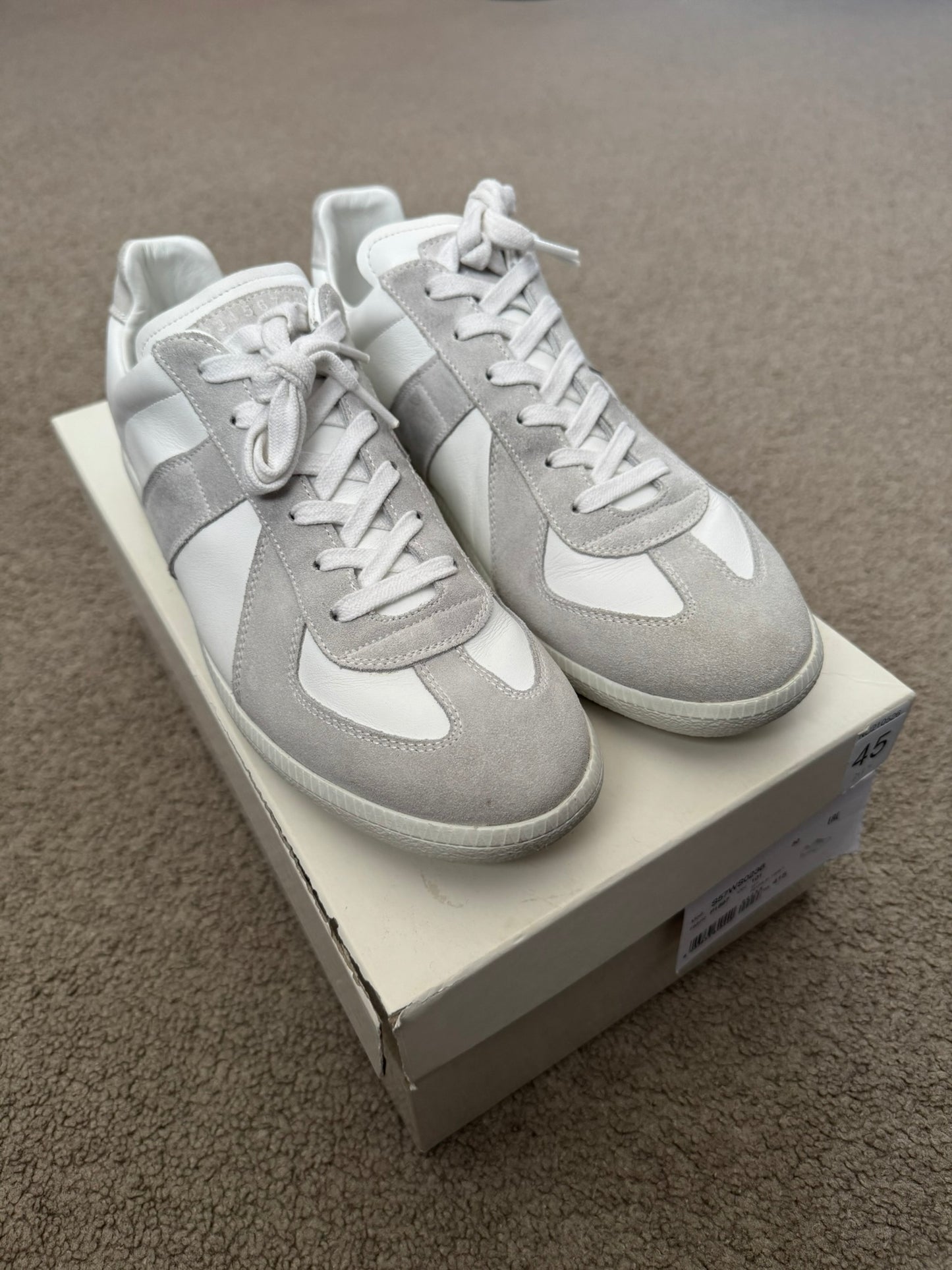 SS21 Maison Margiela Replica Triple White GAT Low Top Sneakers