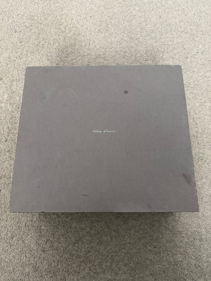 SS22 Rick Owens Mainline Carnelian Red & White Geobasket Sneakers