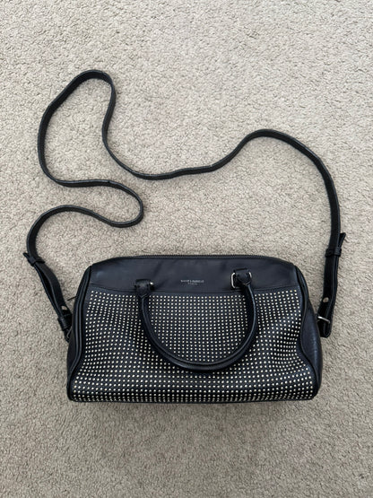 FW13 Saint Laurent by Hedi Slimane Studded Baby Duffle Leather Bag