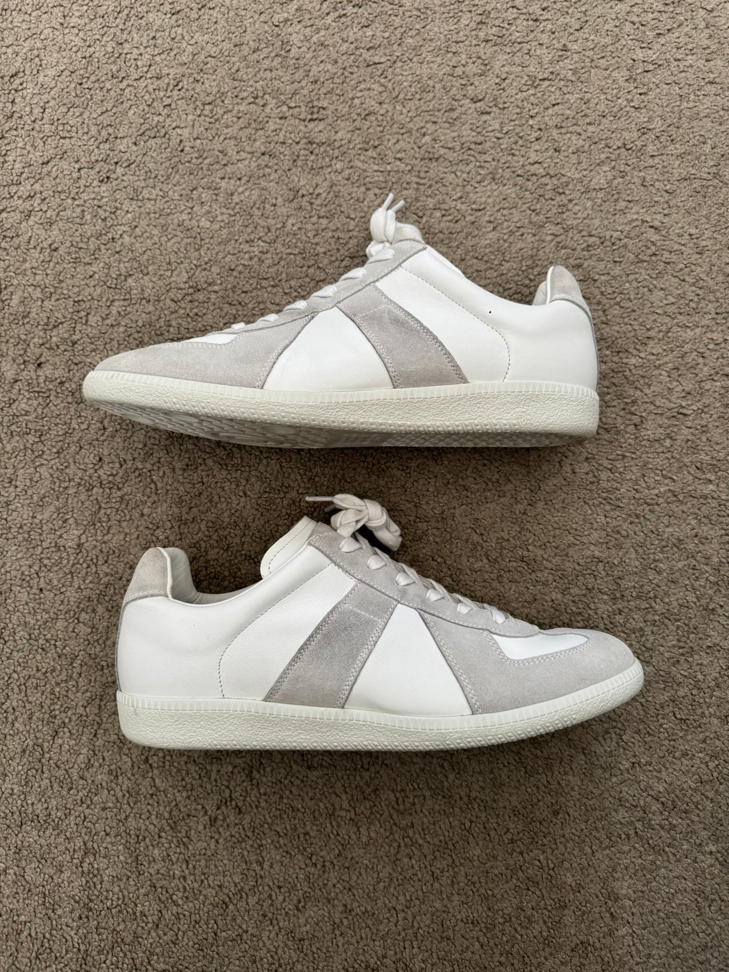 SS21 Maison Margiela Replica Triple White GAT Low Top Sneakers
