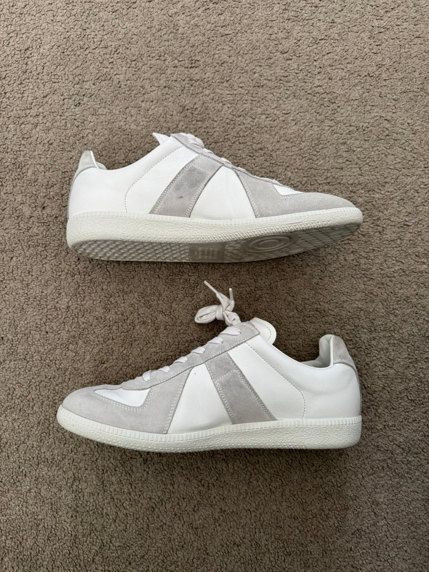 SS21 Maison Margiela Replica Triple White GAT Low Top Sneakers