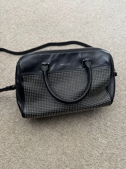 FW13 Saint Laurent by Hedi Slimane Studded Baby Duffle Leather Bag