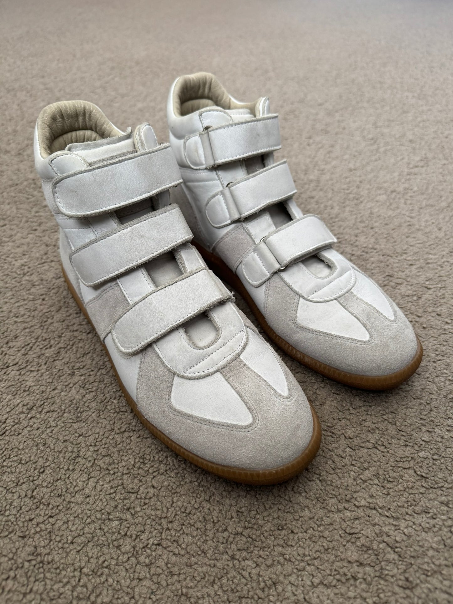 Maison Margiela Replica White/Gum GAT Velcro High Sneakers