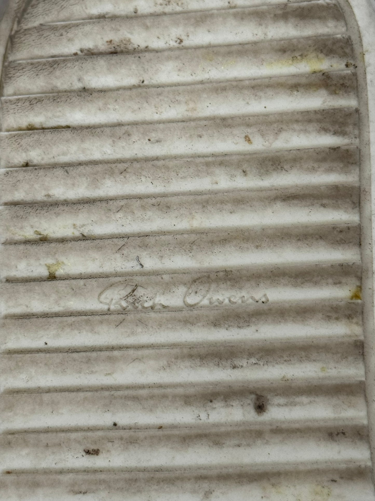 SS22 Rick Owens Mainline Carnelian Red & White Geobasket Sneakers