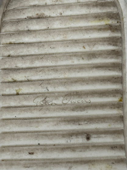 SS22 Rick Owens Mainline Carnelian Red & White Geobasket Sneakers