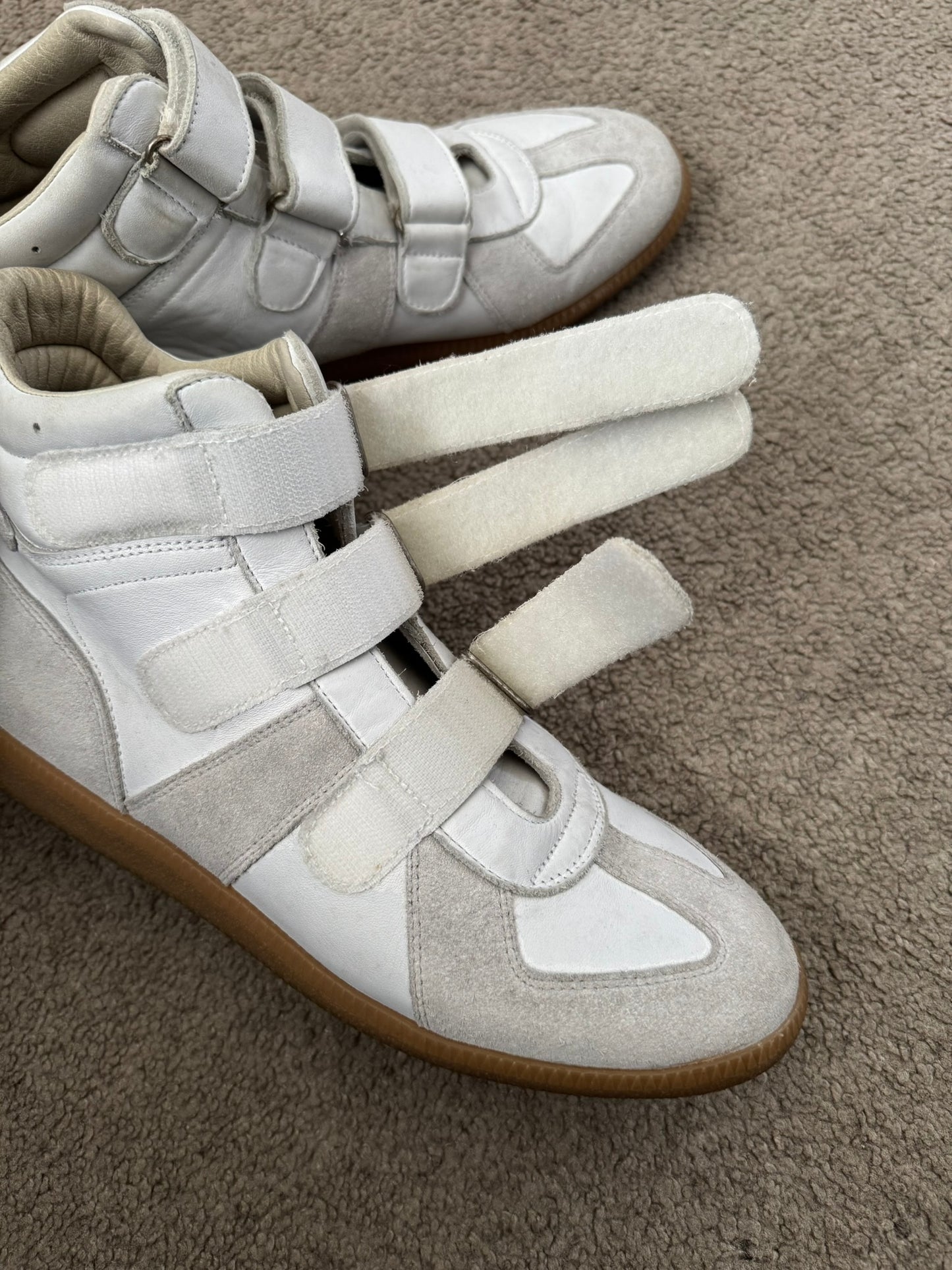 Maison Margiela Replica White/Gum GAT Velcro High Sneakers