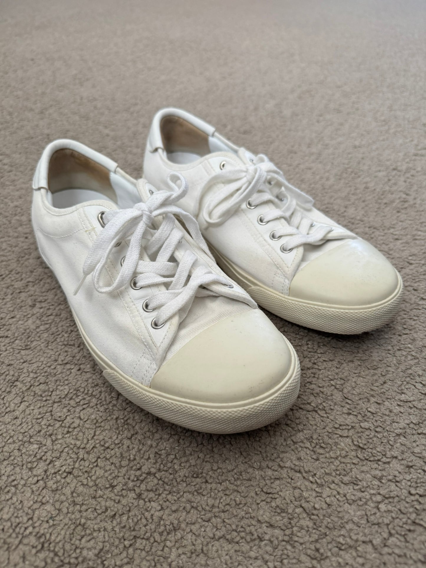 Celine by Hedi Slimane Blank White Low Top Sneakers