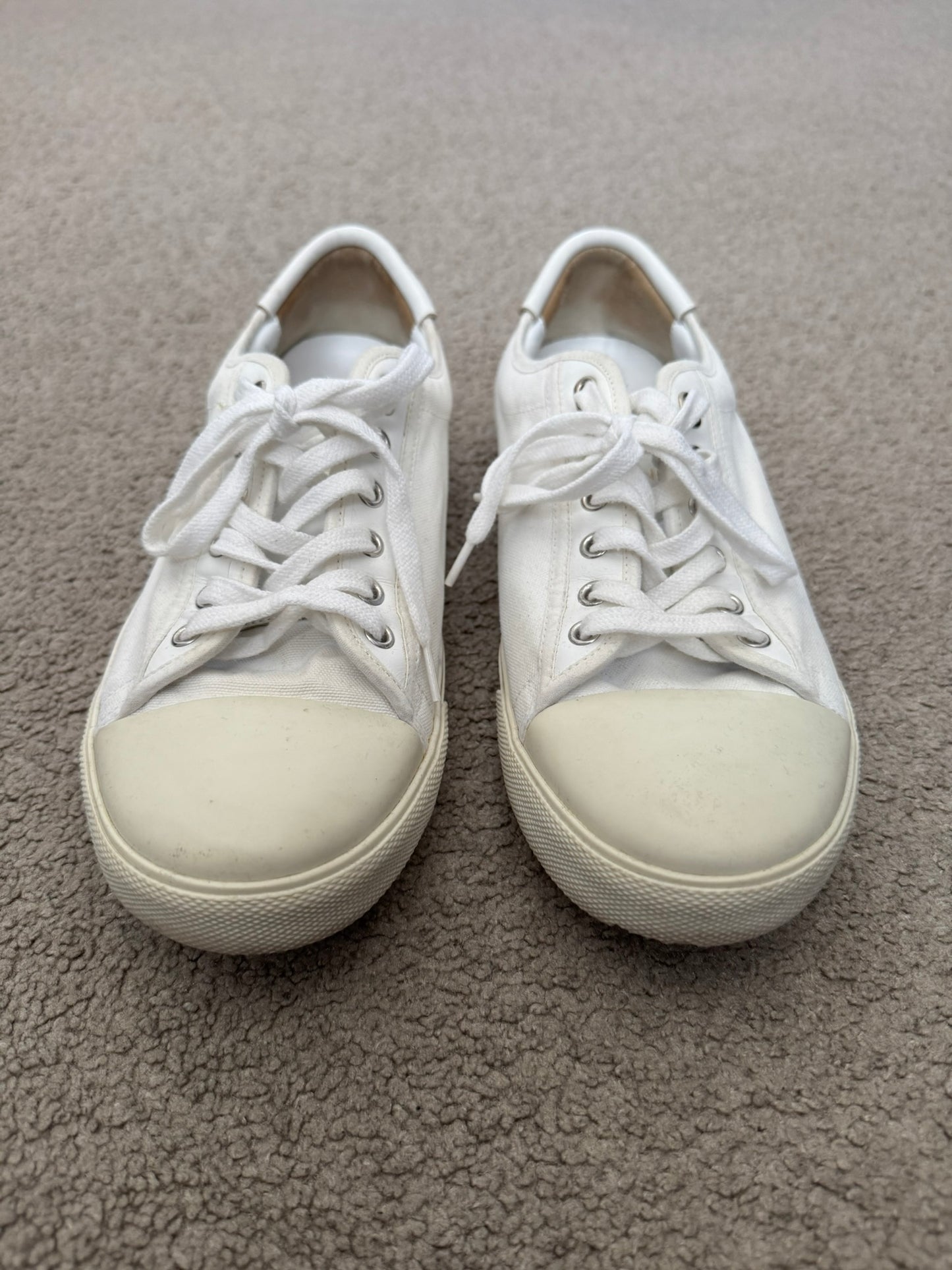 Celine by Hedi Slimane Blank White Low Top Sneakers