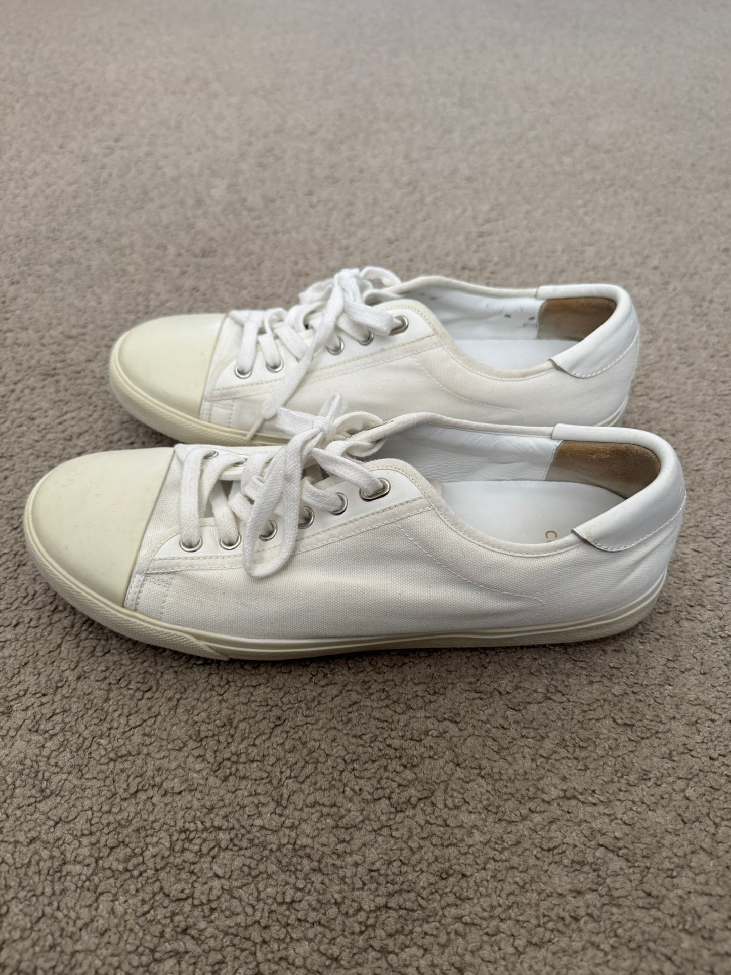 Celine by Hedi Slimane Blank White Low Top Sneakers