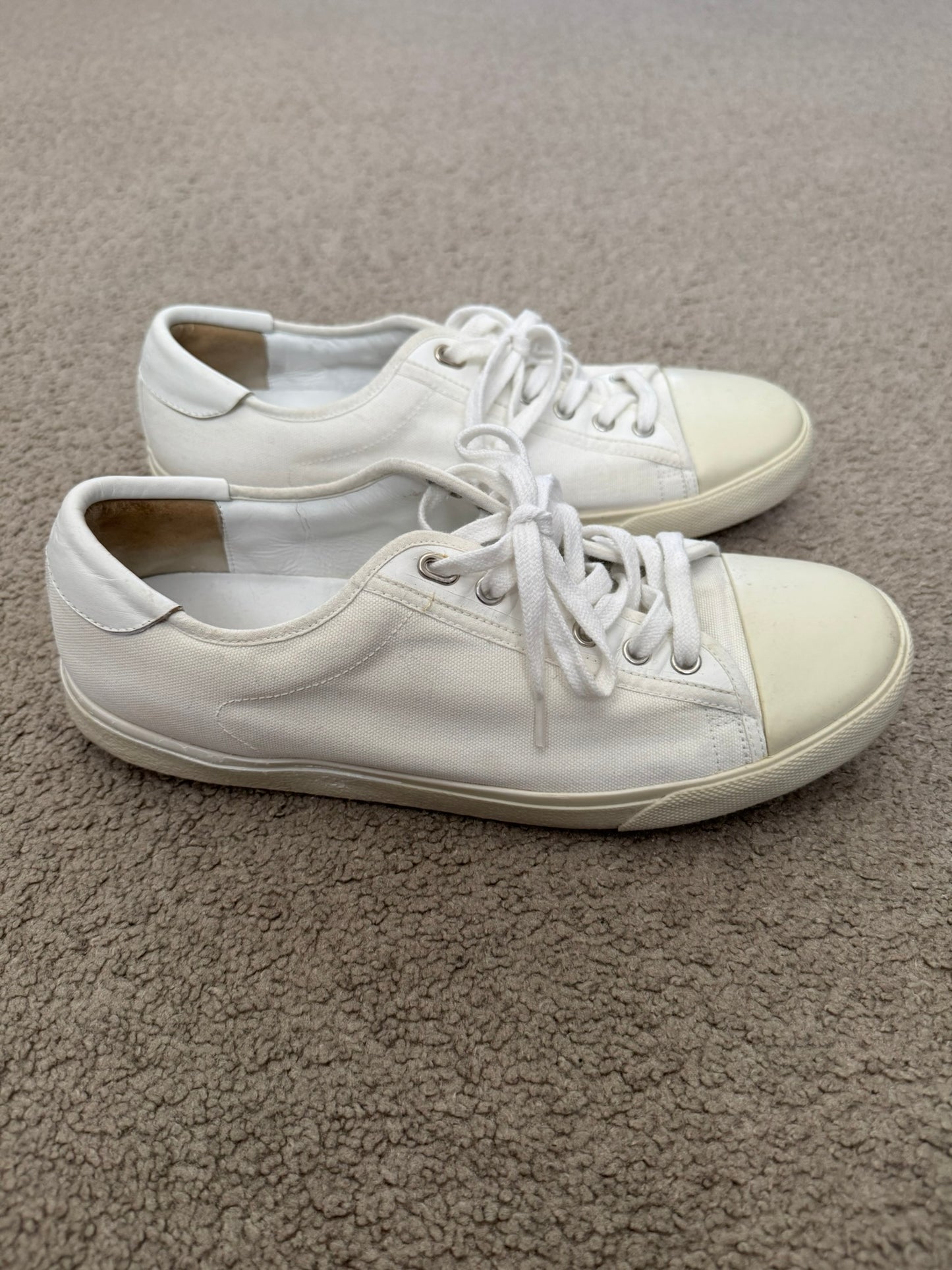 Celine by Hedi Slimane Blank White Low Top Sneakers