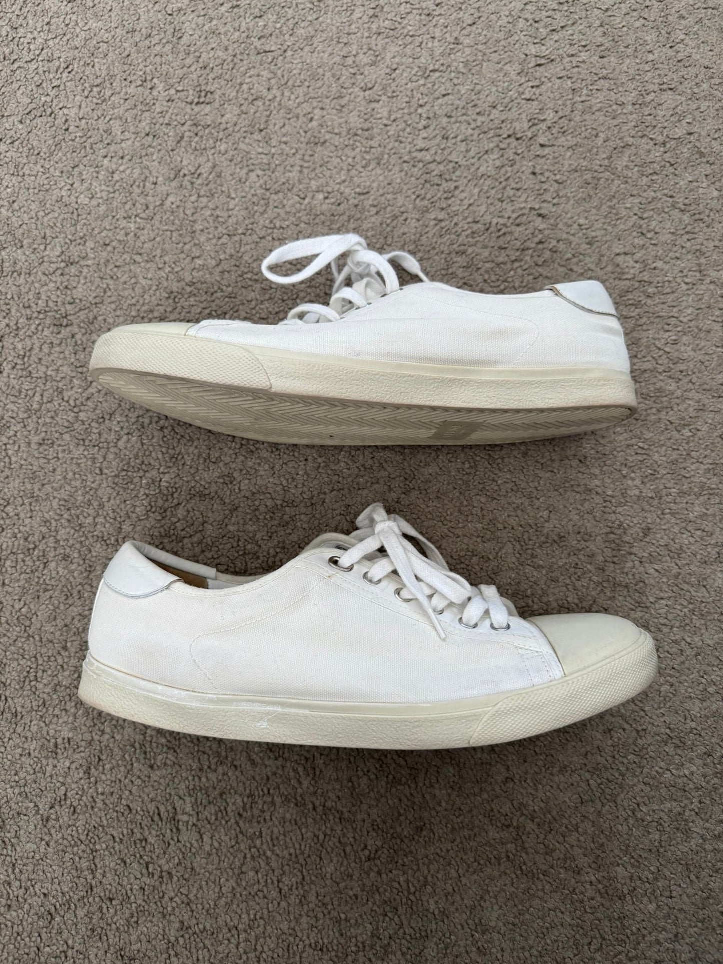 Celine by Hedi Slimane Blank White Low Top Sneakers