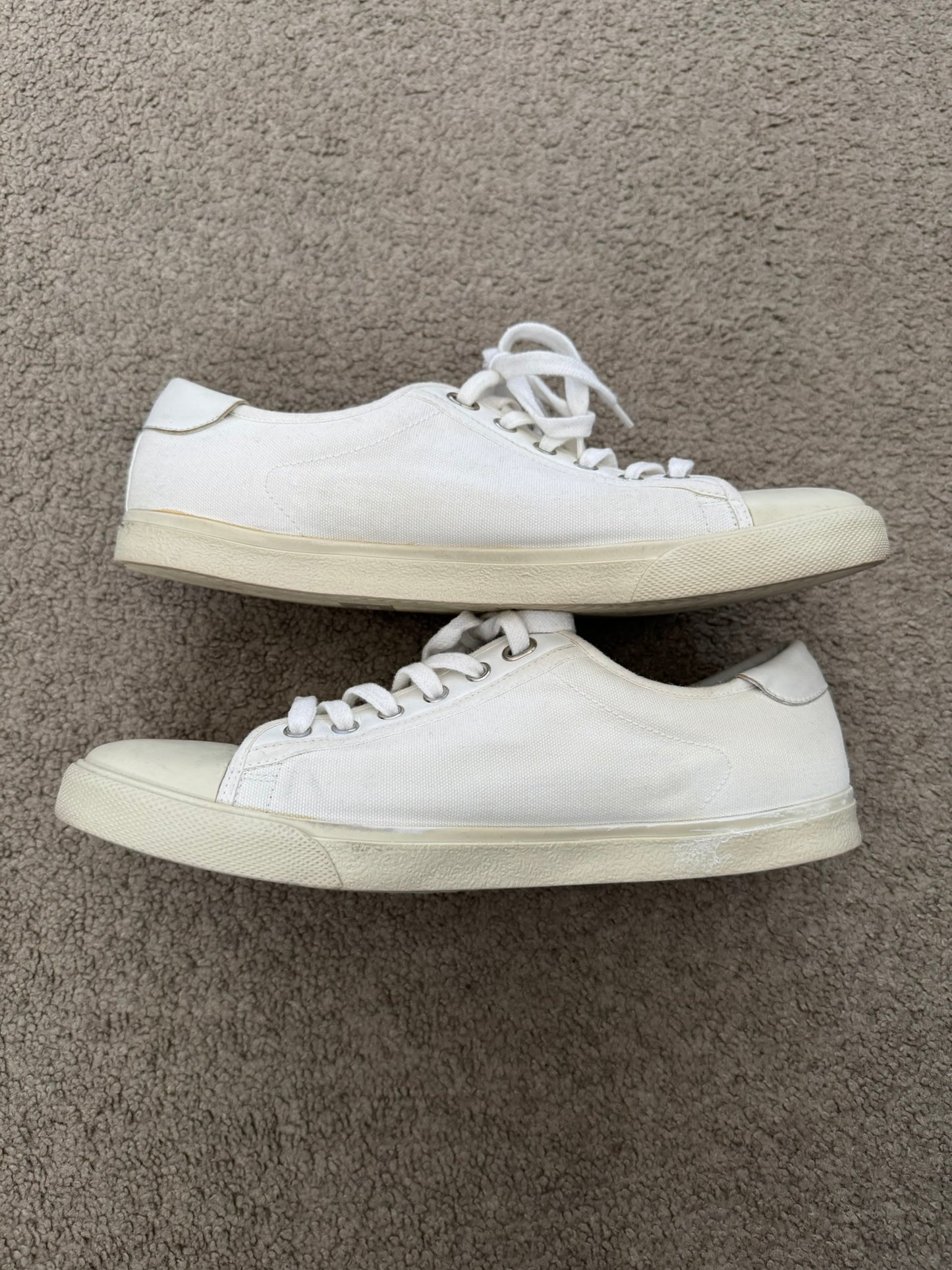 Celine by Hedi Slimane Blank White Low Top Sneakers