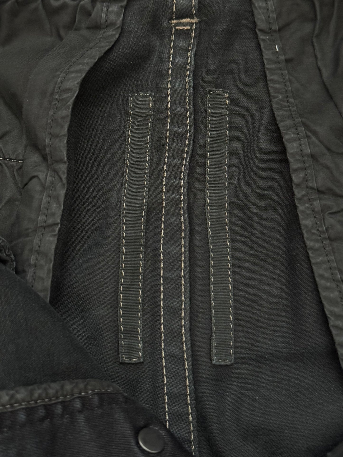 FW18 Rick Owens DRKSHDW Black Waxed Wide Mastodon Denim Jeans