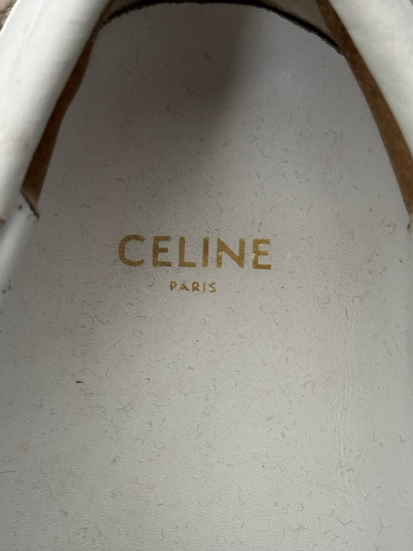 Celine by Hedi Slimane Blank White Low Top Sneakers