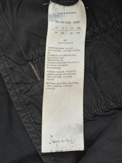 FW18 Rick Owens DRKSHDW Black Waxed Wide Mastodon Denim Jeans