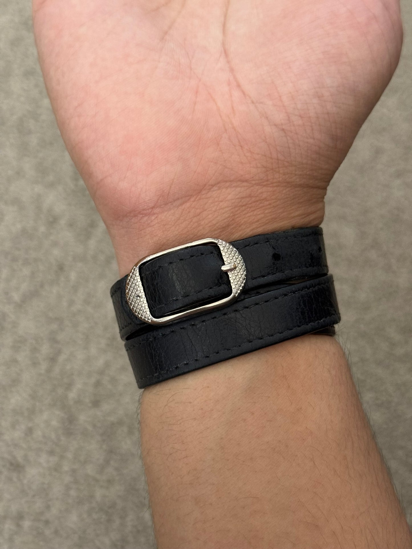 SS13 Balenciaga Arena Leather Studded Wrap Belted Bracelet