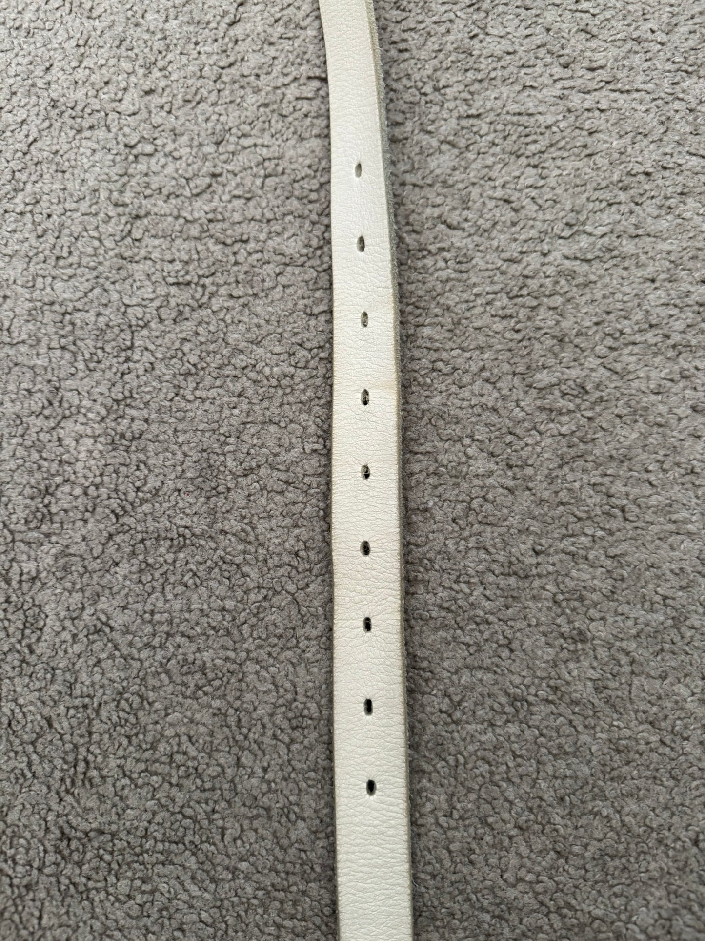 Comme Des Garcons Homme Plus Chain White Leather Belt