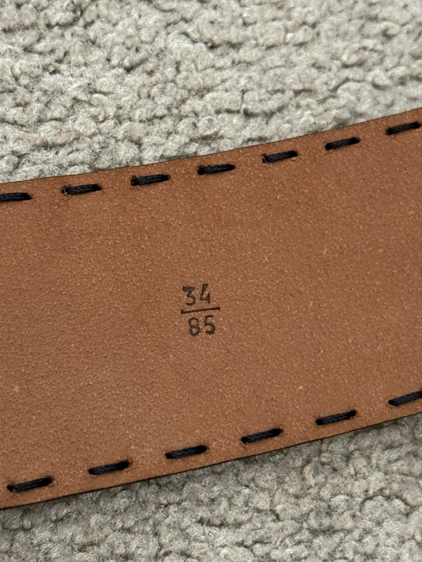 Prada Zebra Print Ponyhair Leather Belt