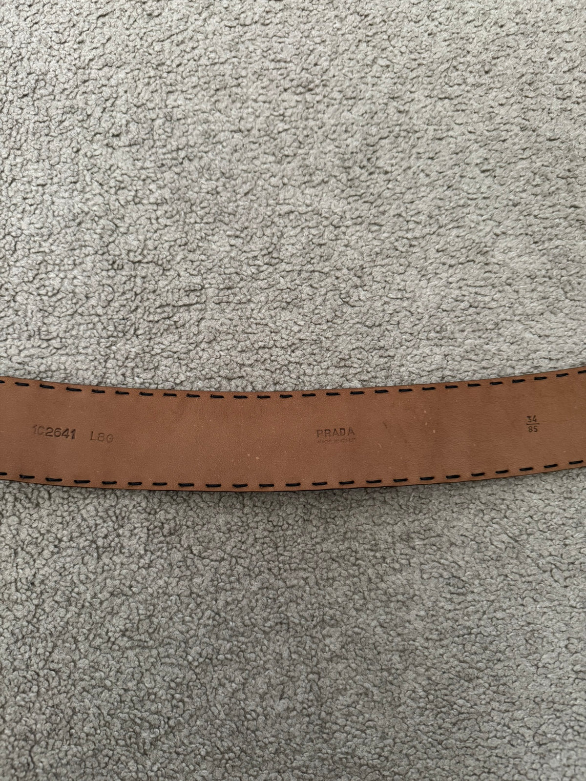 Prada Zebra Print Ponyhair Leather Belt
