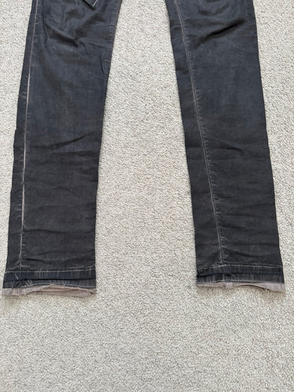 FW11 Rick Owens DRKSHDW "Limo" Overdyed Mud AMC Coated Detroit Jeans