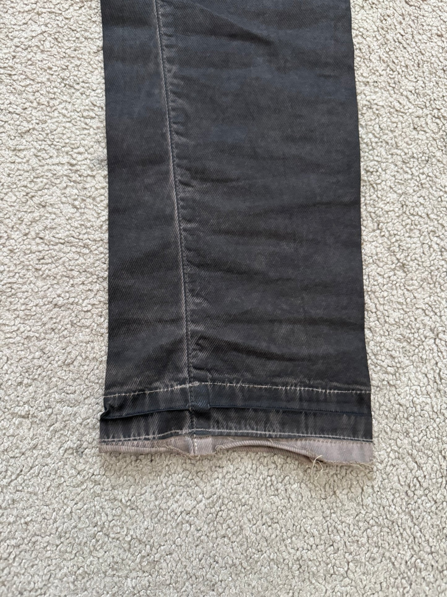 FW11 Rick Owens DRKSHDW "Limo" Overdyed Mud AMC Coated Detroit Jeans