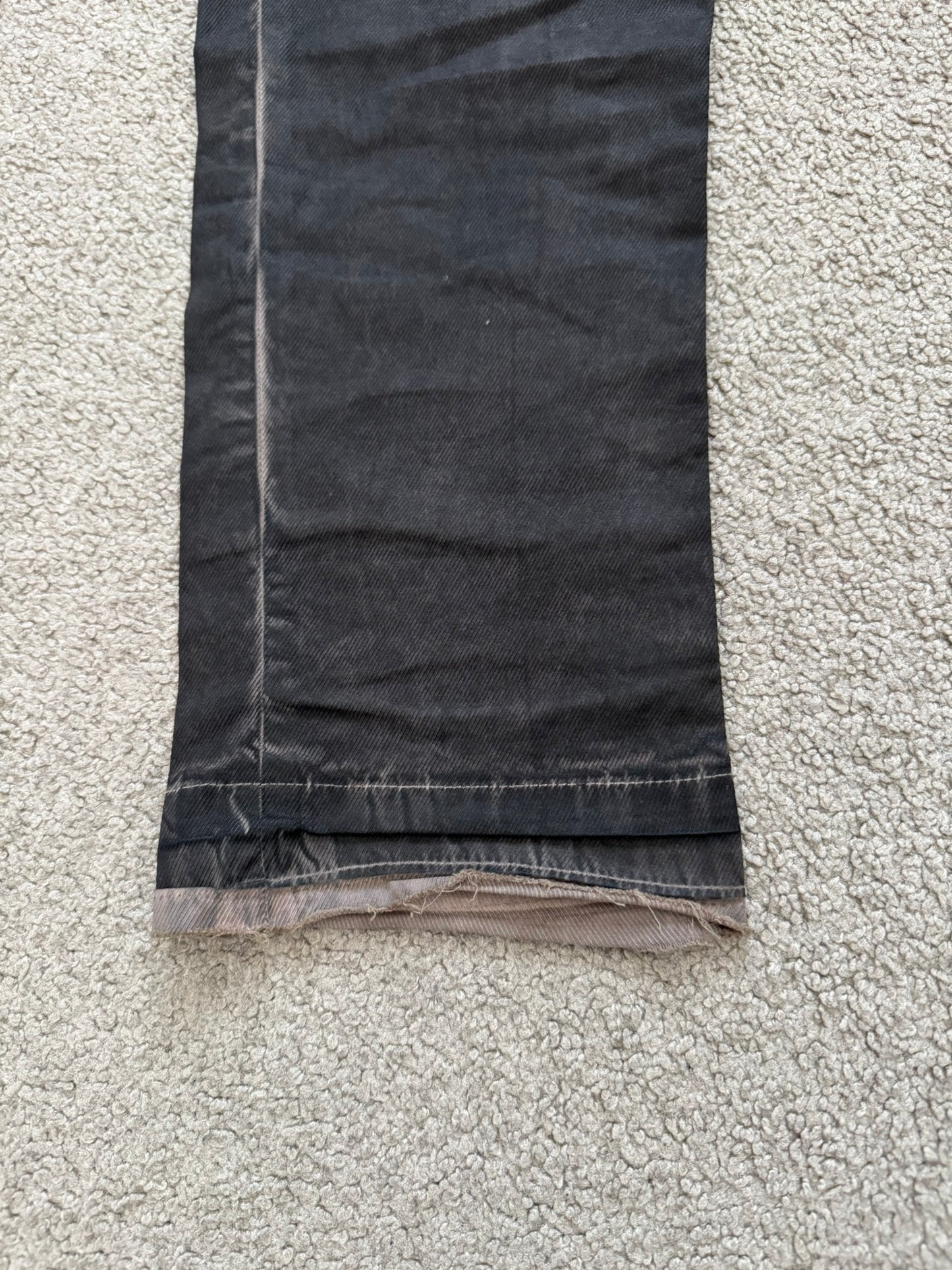 FW11 Rick Owens DRKSHDW "Limo" Overdyed Mud AMC Coated Detroit Jeans