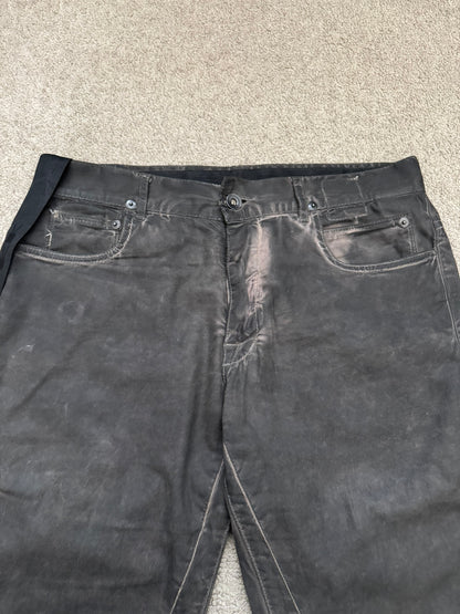 FW11 Rick Owens DRKSHDW "Limo" Overdyed Mud AMC Coated Detroit Jeans