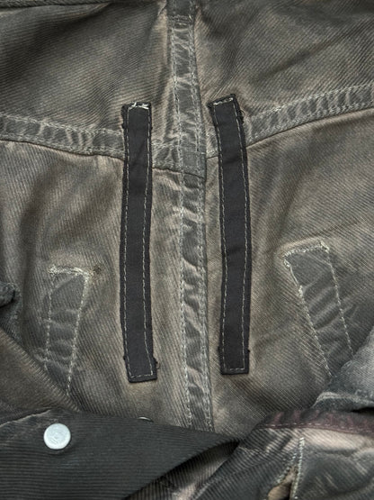 FW11 Rick Owens DRKSHDW "Limo" Overdyed Mud AMC Coated Detroit Jeans