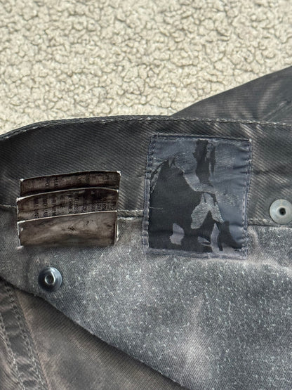 FW11 Rick Owens DRKSHDW "Limo" Overdyed Mud AMC Coated Detroit Jeans