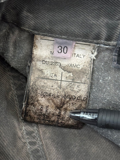 FW11 Rick Owens DRKSHDW "Limo" Overdyed Mud AMC Coated Detroit Jeans